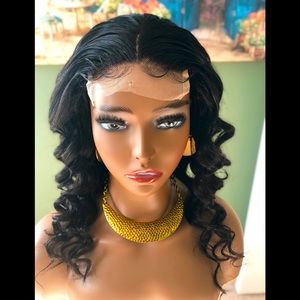18in Handmade human hair wig with 4x4 lace closure